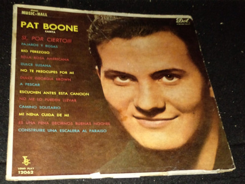 Pat Boone Sí Por Cierto Vinilo Disco Lp