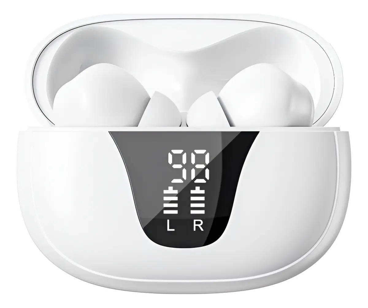 Fone Bluetooth Lenovo Xt58 Led Visor Cancelamento Ruido Cor Branco
