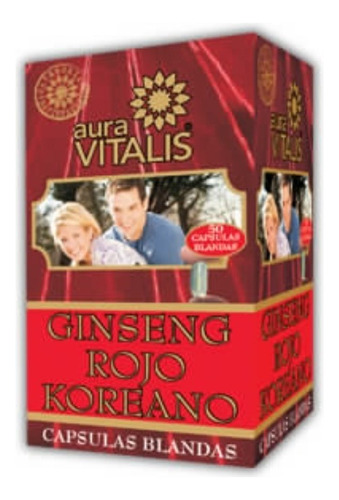 Ginseng Rojo Koreano 50 Capsulas Blandas Original Natural