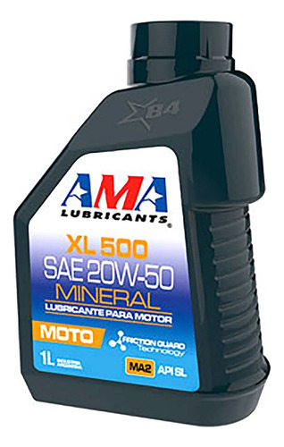 Lubricante Moto 4t Mineral Ama Xl 500 20w50 Marelli