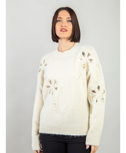 Sweater Bordado De Flores Y Lentejuelas 938 Nisi