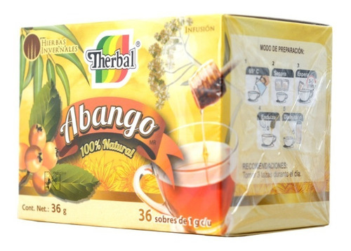 Imagen 2 de 5 de (5 Piezas) Te Abango 100% Natural (36 Sobres) Therbal