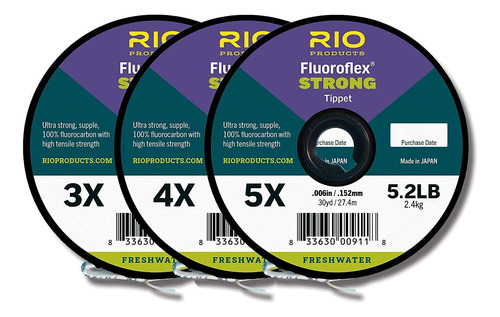 Rio Products Fluoroflex Strong Fluorocarbon Tippet 3 Pack 30