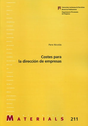 Libro Costes Para La Dirección De Empresa - Nicolas Plans, 