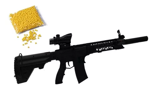 Metralleta Tipo R15 M4 Airsoft 6mm (colección)+ 800 Balines