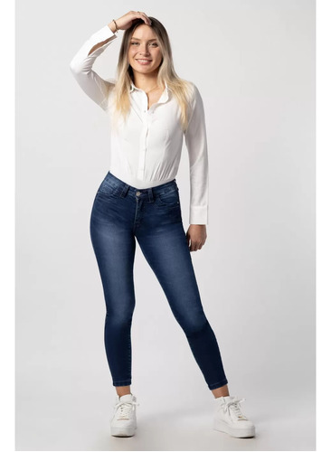 Jeans Mujer Mohicano Medio Pitillo L