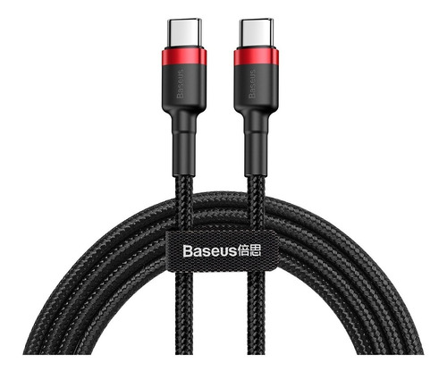 Cable Baseus Usb Tipo C A Tipo C 60w 20v3a Carga Rápida 50cm