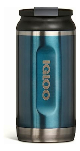 Igloo, Acero Inoxidable De 12 Onzas, Vaso, Flip 'n' Sip, Color Azul Moderno