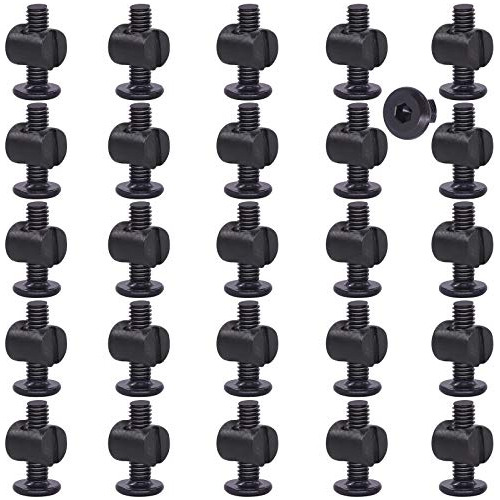 51 Pzas Tornillos Cabeza Hexagonal M6 X 20mm Negros Kit...