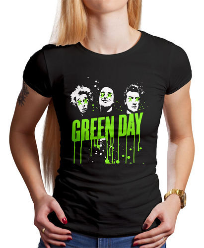 Polo Dama Green Day Faces (d1283 Boleto.store)