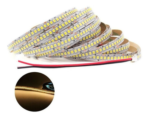 Kit C/ 12x Fita Led 2835 5m 240 Leds/m Luz Branco-quente Tensão De Operação W