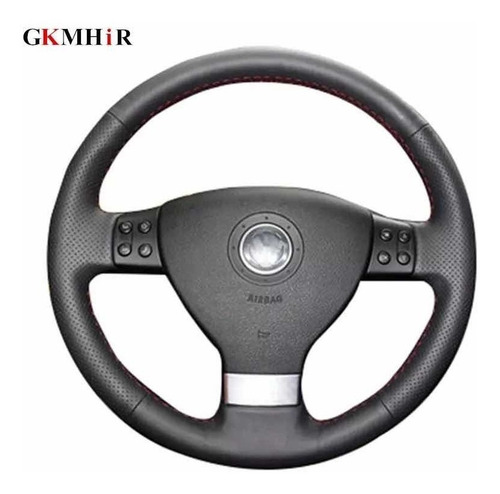 Funda Para Volante De Jetta Clásico Costuras En Rojo