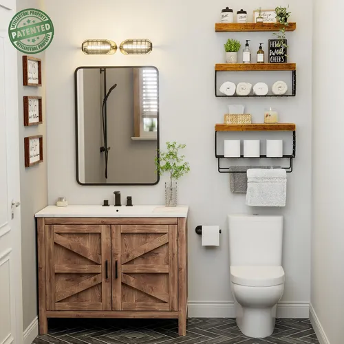 Estantes Flotantes De Baño Kluvis Para Pared - Estante De Ca