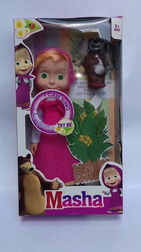 Muñeca De Caucho Masha Y El Oso