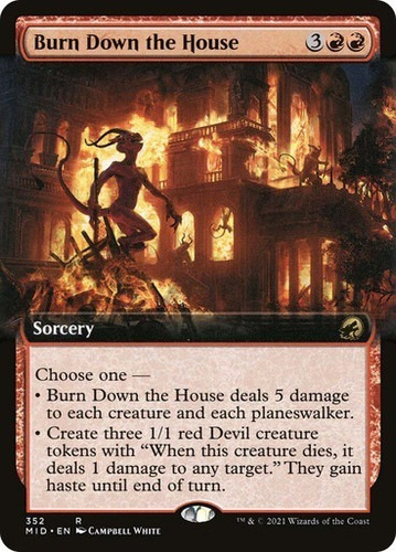 Magic Burn Down The House (extended Art) Innistrad: Midnight