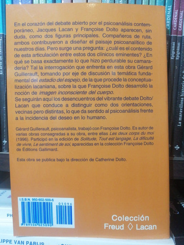 Dolto Lacan Y El Estadio Del Espejo: N/a, De Gerard Guillerault. Freud - Lacan, Vol. 1. Editorial Nueva Visión, Tapa Blanda, Edición Fisico En Español, 2005