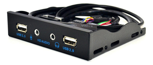 Panel Frontal De 9 Pines A Usb 2.0 Hub Para Pc 2 Puertos Usb