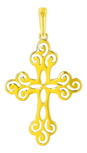 Colgante De Cruz Ortodoxa Con Diseño De Filigrana Abierta De
