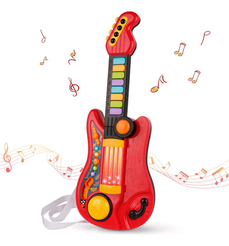 Twfric Guitarra Infantil 2 En 1 Instrumentos Musicales Para 