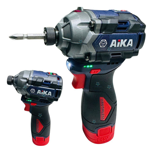 Parafusadeira De Impacto 1/4 Aika 16v Ad-w150b C/ 2 Baterias Cor Azul Frequência 60