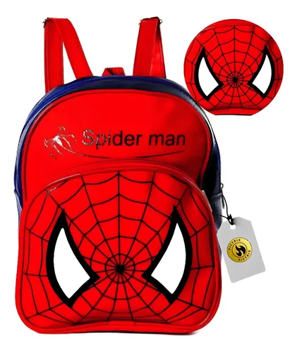 Mochila Escolar Infantil Fashion Homem Aranha Vermelha e Azul