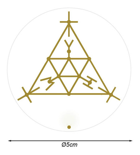 Adesivo Radiônico Símbolo André Phillipe Scap Com 12 De 5cm Cor Dourado