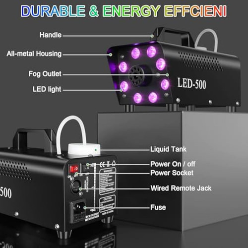 Máquina De Humo Mejorada Con 13 Coloridas 8 Luces