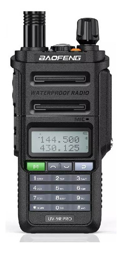 Bandas de radiofrequência Walkie Talkie Handy Baofeng UV-9r Pro 8w, 8 km de alcance, UHF e VHF, cor preta