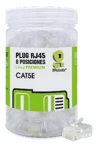 Plugs De Red Brobotix Rj45 Cat5e 100 Piezas Macho