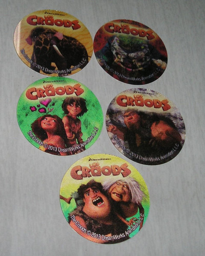 Coleccion 5 Tazos Los Croods Oreo Galletitas Terrabusi (Usado)