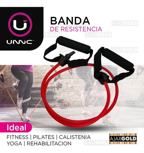Imagen 4 de 7 de Banda Resistencia Manija Latex Tension Media Fitness Larga