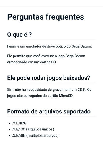 Fenrir Duo Saturn Ode + Pseudo Kai + 2 Controles E Cartão Sd