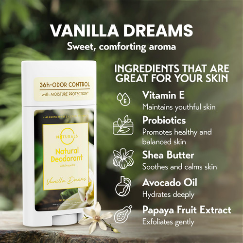 Desodorante Natural Para Mujer Aroma Vainilla 75 G Fragancia