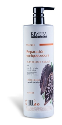 Shampoo O Acondicionador Riviera Chocolate Blanco 1l Sin Sal