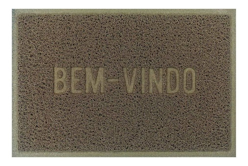 Capacho Vinilico Color Block Antiderrapante 60x40cm Uzoo Cor Marrom