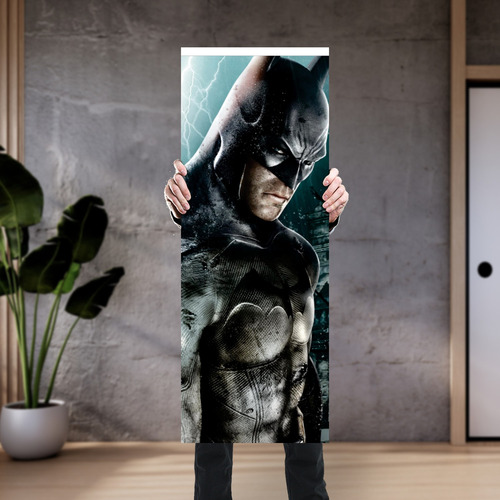 Imagen 4 de 8 de Cuadro Grande 30x80 Comics Dc Batman Lluvia Enojado Animeras