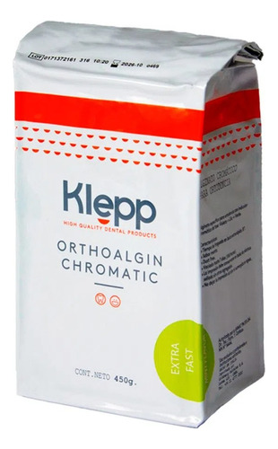 Alginato Klepp Orthoalgin Cromático Extra Rápido 450g Dental