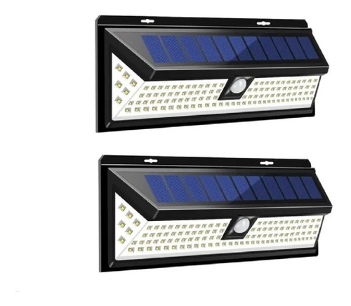 Pack X2 Foco Solar 120led Exterior Tenue/sensor/luz Full