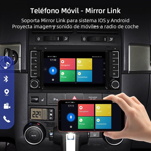 Estéreo 1+32g Para Vw Touareg Transporter T5 Multivan Gps Fm