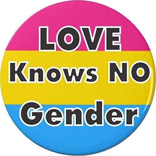 Amor No Conoce Género Bandera Pansexual Pinback Botón Pin