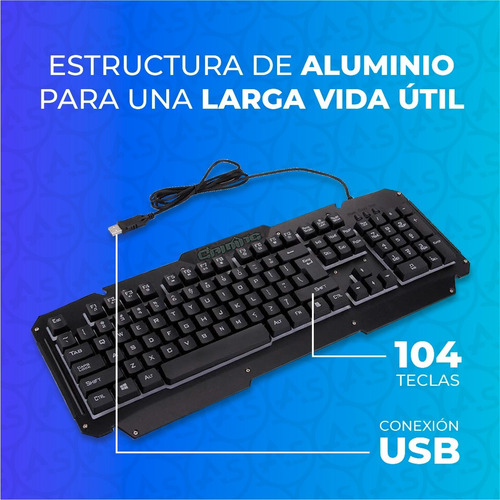 Imagen 3 de 10 de Teclado Gamer Pc Retroiluminado Luces Led Profesional Usb