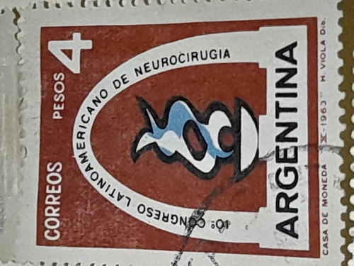 Estampilla Congreso Latinoamericano De Neurocirugía 1248  A3