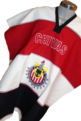 Jorongo Chivas Liga Mx Mexicano Artesanal Bordado 