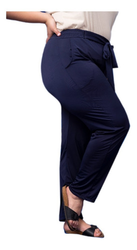 Imagen 4 de 9 de Pantalón De Fibrana Con Elástico Mujer Talles Grandes