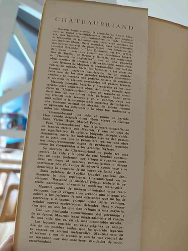 Chateaubriand Andre Maurois Ed. Ercilla 1956 Formato Grande (Reacondicionado)
