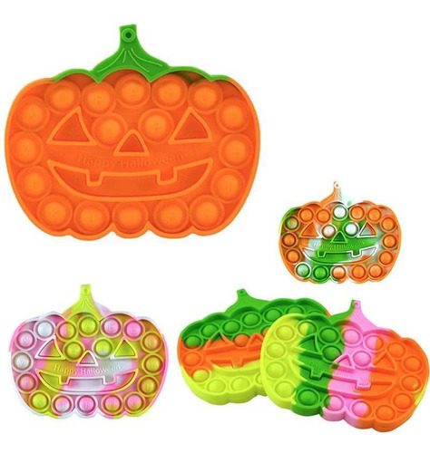 Fidget Toy Bubble Pop It Sensorial Abobora Halloween