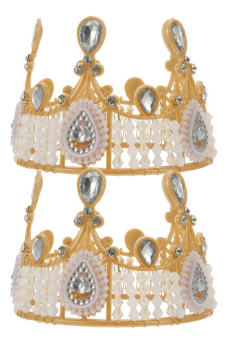 Diadema Con Forma De Corona De Perlas, Tarta De Cumpleaños,