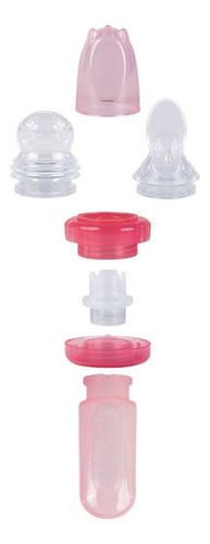 Chupeta Para Frutas Com Colher E Bico Porta Frutinha Rosa