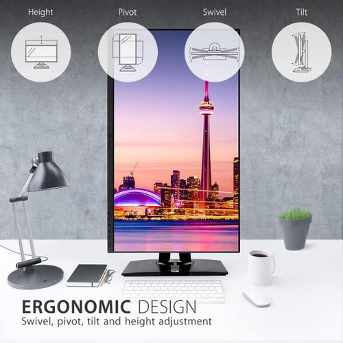 Viewsonic Vpk Monitor Ergonómico Ips 4k Premium De 27 Pulgad
