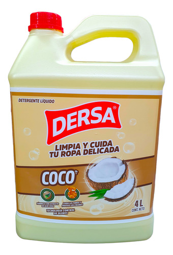 Detergente Liquido Dersa 4000 Ml Coco